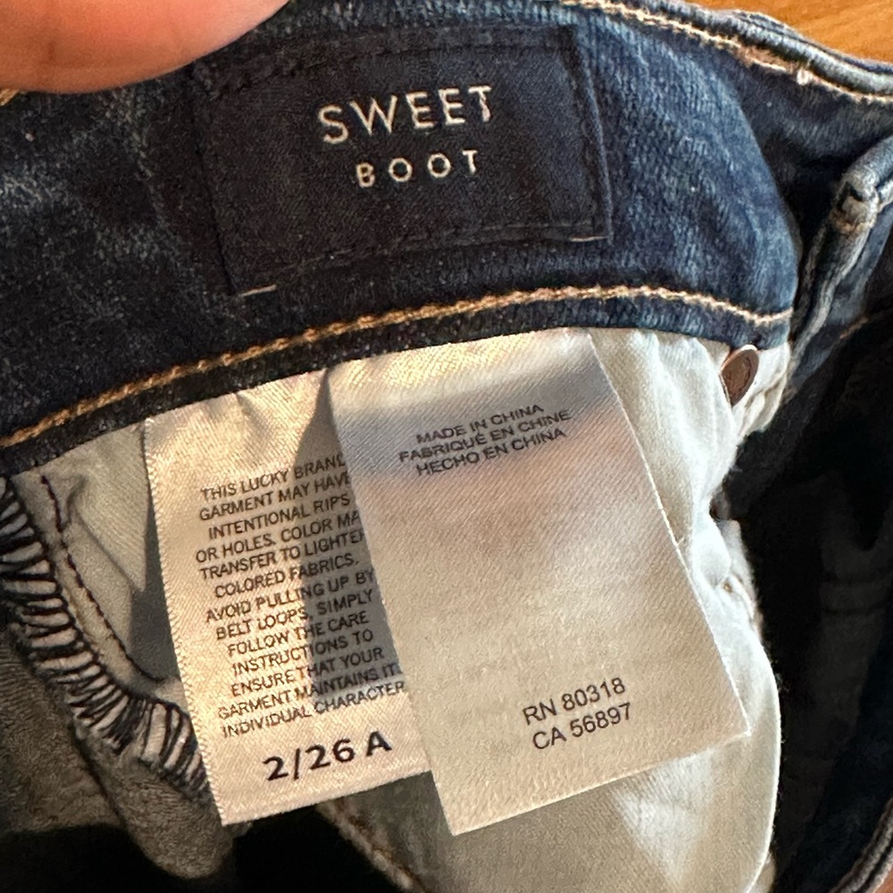 Lucky Brand Sweet Boot jeans Size 26/2 ankle